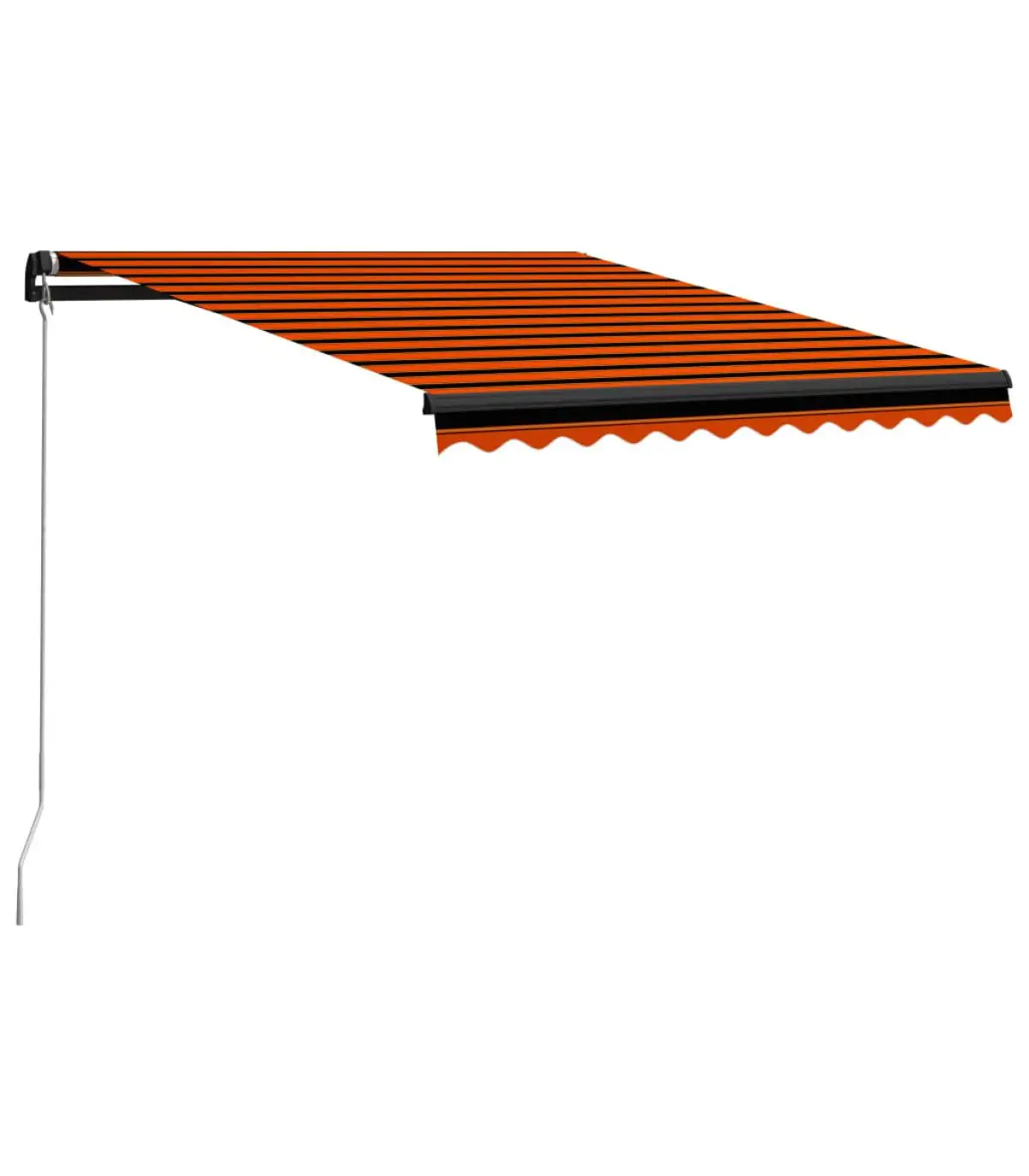 Awnings manual retractable awning orange and brown 350x250 cm