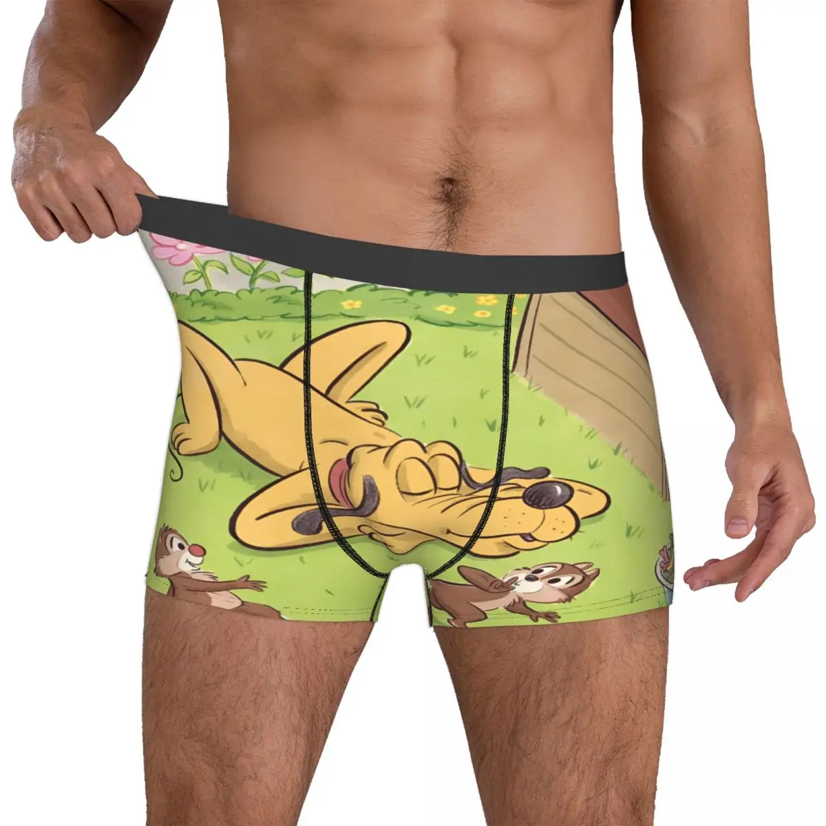 

Custom P-Plutoes Underwear Male Print Cartoon Boxer Briefs Shorts Panties Soft Underpants