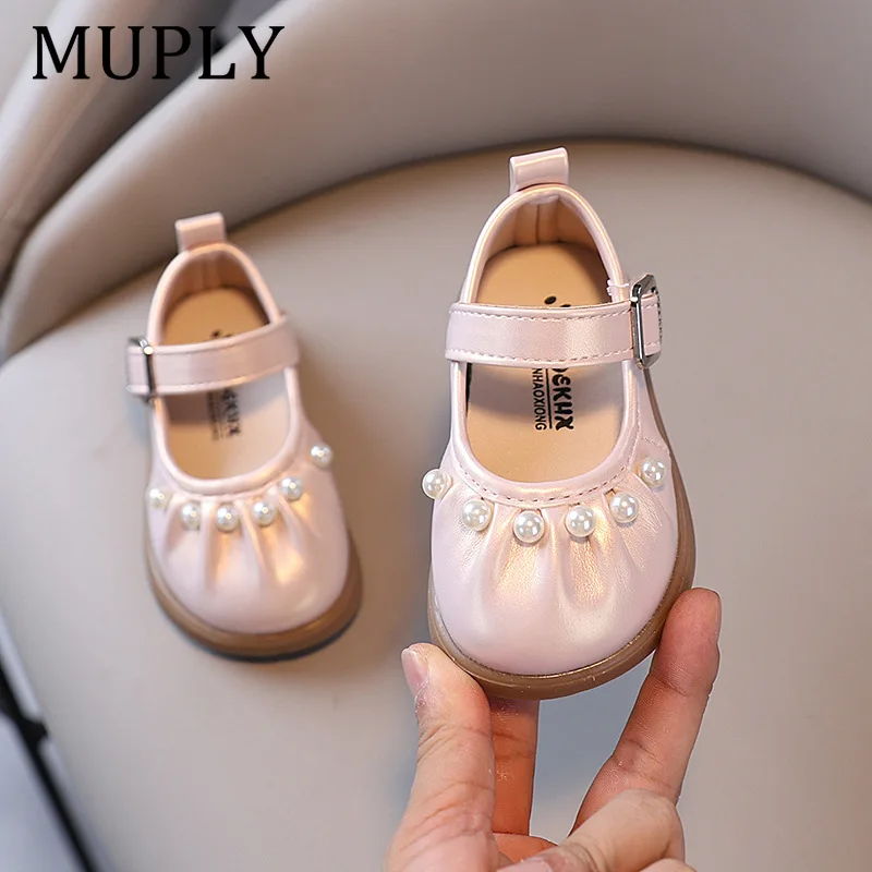 Girls Flat Shoes Spring Autumn Lolita Style Children's Fashion Mary Jane Shoes Glossy PU Kids Princess Leather Shoes