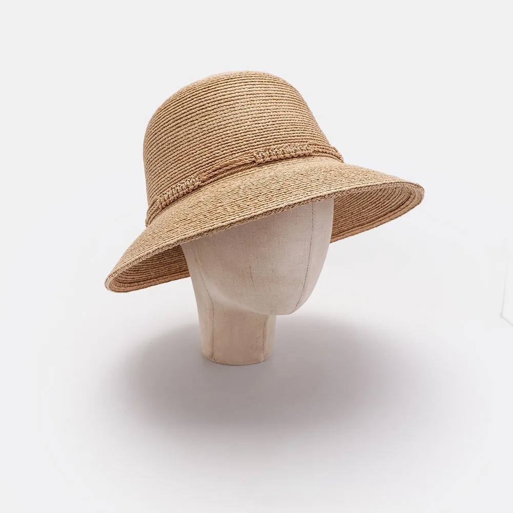 

Entry Lux Raffia Grass Gentle Women Sun Hat Outing Beach Leisure Sunshade Visor Cap Width Brim Street Fashion Summer Glacier Cap