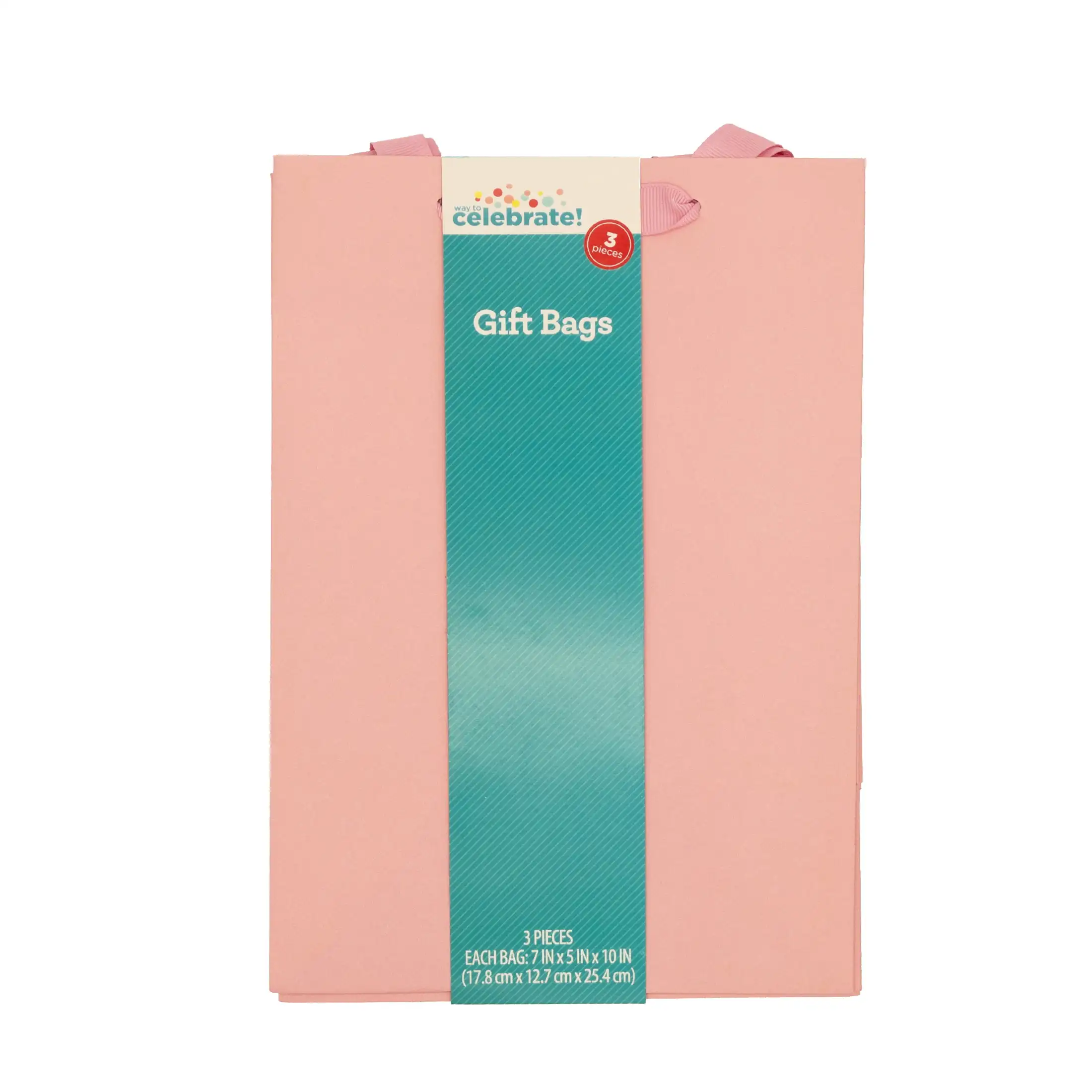 Large Pink Gift Bags, 7" x 10", 3 Count image 5
