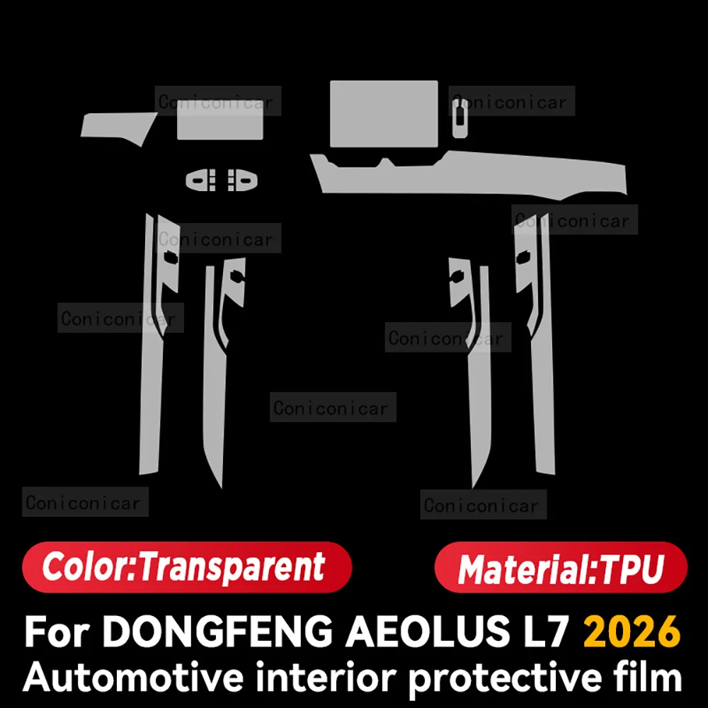 For Dongfeng AEOLUS L7 2026 Car Interior Protection Anti-Scratch TPU Film instrument Center Control Navigation Accessories
