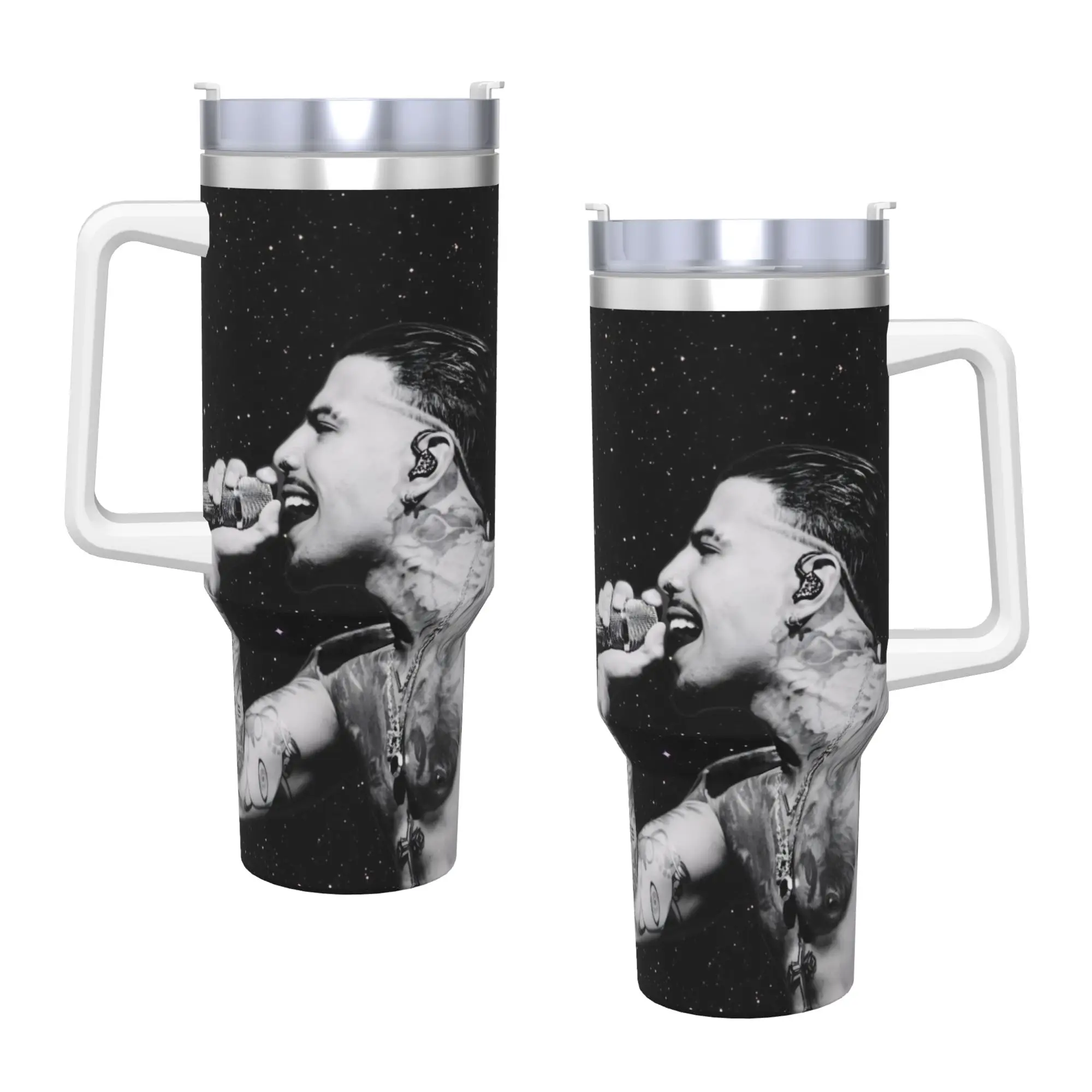 

Stainless Steel Tumbler Rauw Alejandros Thermal Cups Portable Cold Drink Car Mugs Travelist Printed Water Bottle