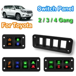 2 / 3 / 4 Gang Push Switch Panel Black Plastic Holder Housing for Toyota LandCruiser 4Runner Prado Hilux Hiace