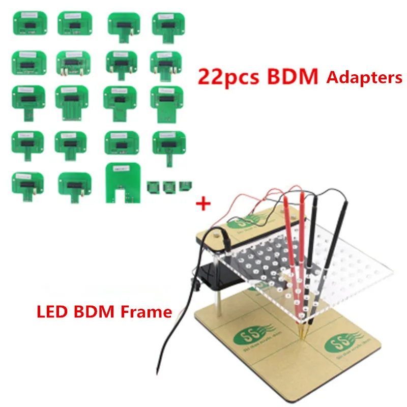 

New LED BDM FRAME ECU programming bracket KTAG KESS V2 dedicated 22Pcs adapters brackets