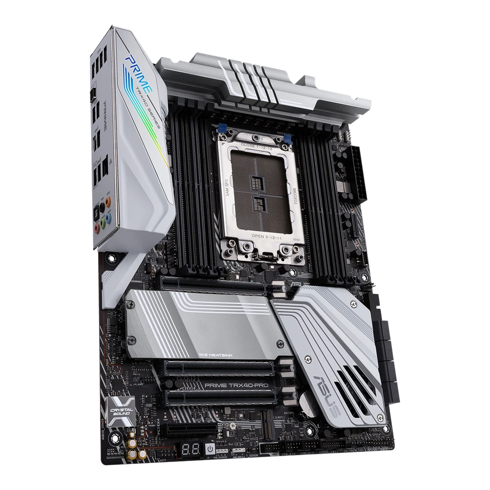 Imagem -03 - Placa-mãe Asus-prime Trx40-pro Suporta Soquete Strx4 3960x 3970x 3990x Cpu Memória Ram Ddr4 4666 Mhz Nvme M.2 Sata Pcie 4.0