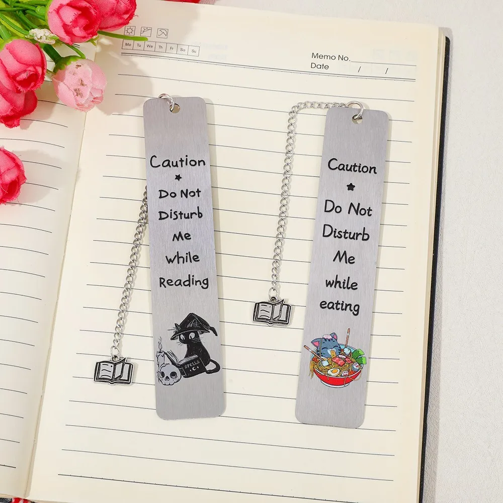 

Cute Stainless Steel Cat Bookmarks Please Don't Disturb Me Reading Book Lover Book Accessories Student School Supplies