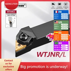 WTJNR1616 WTJNR2020 WTJNR2525 WTJNR3232 External Turning Tool WTJNR WTJNL Lathe Bar Turning Holder CNC Cutting Tool Cutter Bar