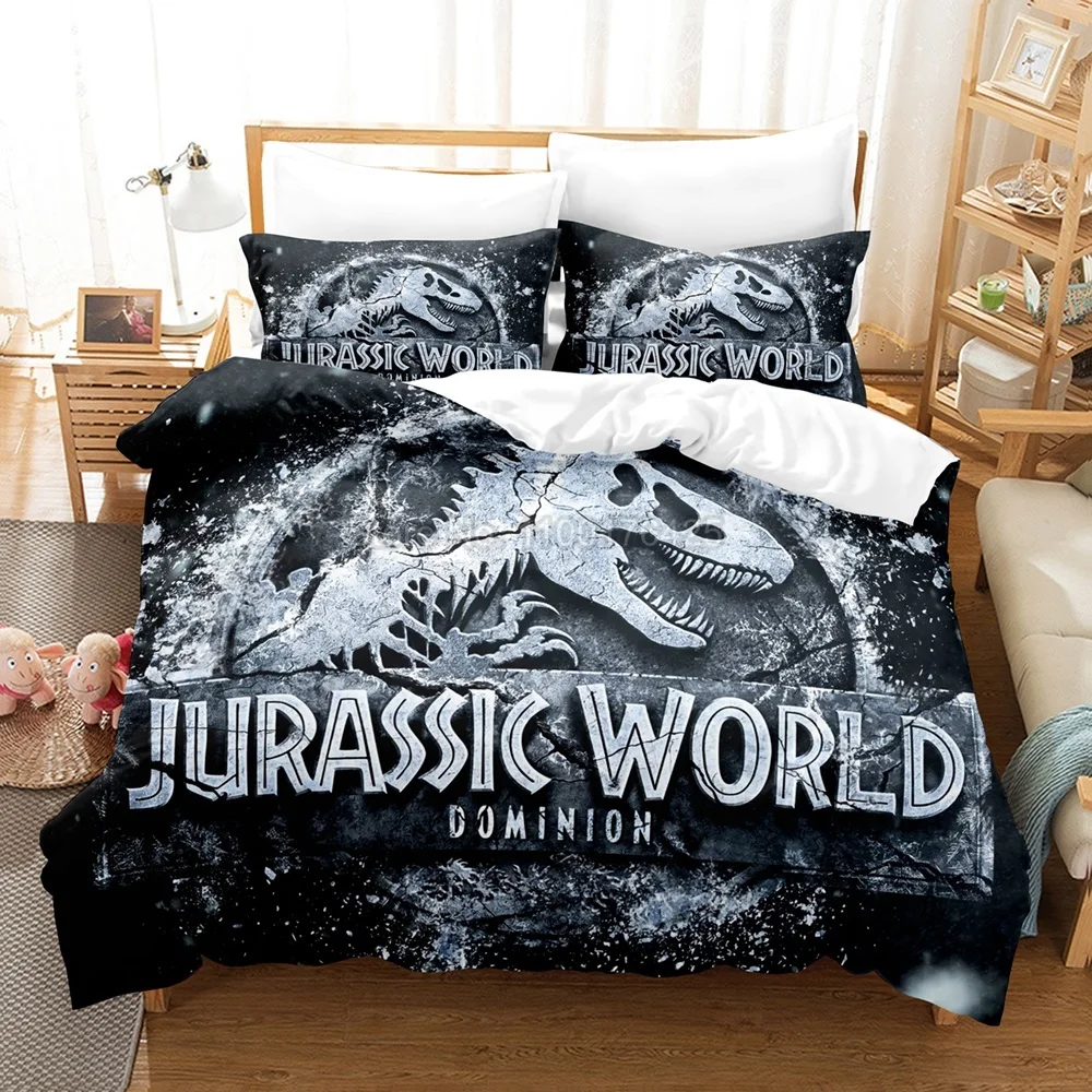 3D Print Jurassic Park Bedding Set Dinosaurs for Kids Single Full Queen Size Comforter Duvet Cover Bedroom Decor Home Textiles