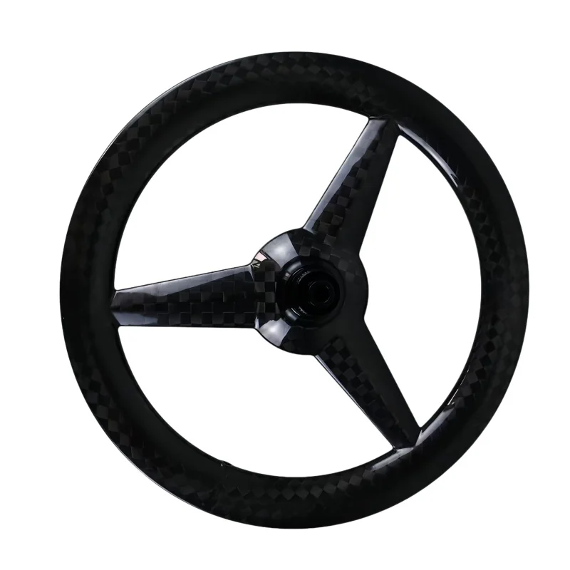 

20 Inch 451 Star-Shaped 3 Spokes Carbon Fiber Bicycle Wheel 26mm Width 50mm Depth for Enhanced Riding Experience