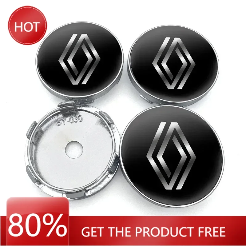 

2026 Горячие колпаки для ступиц Renault для Renault Clio Laguna 2 Megane 2 3 Duster Logan Captur шт. 60 мм 4 шт. Автомобильная эмблема Центр ступицы колеса