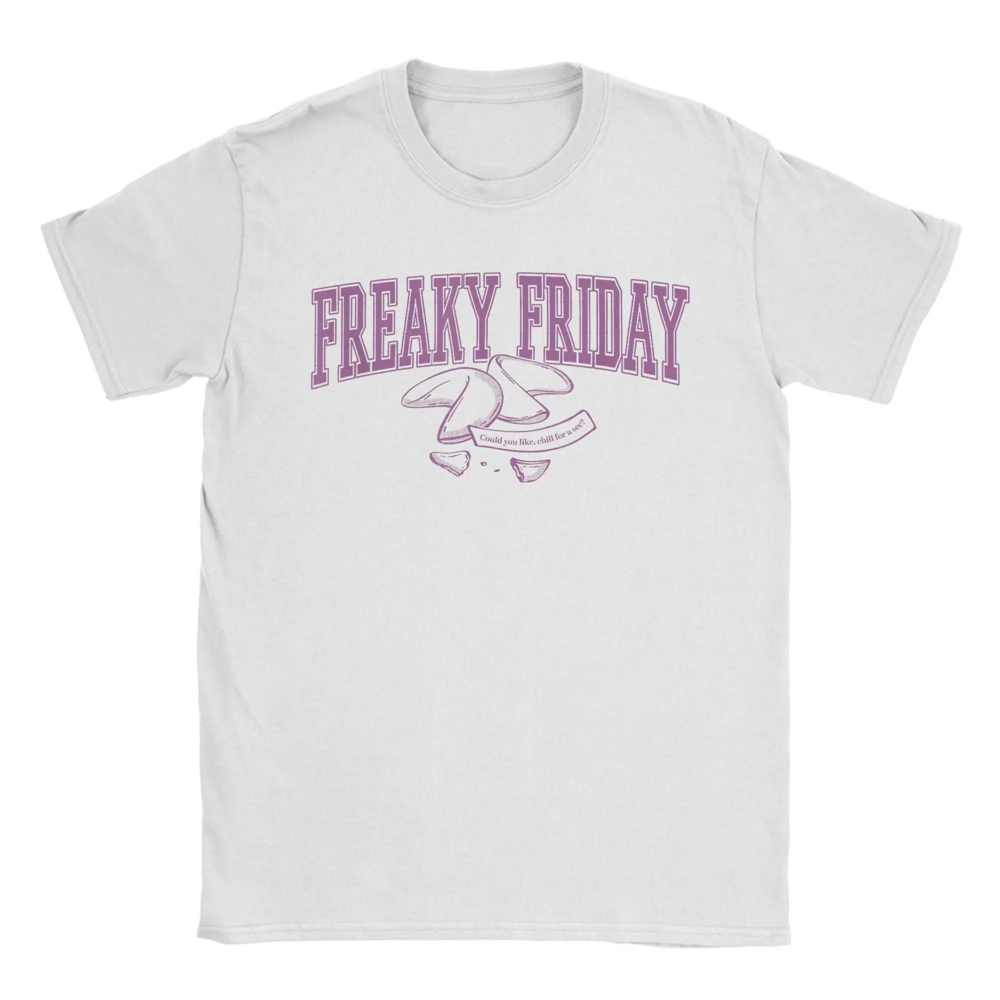 Camisetas para hombre Freaky Friday Chill for A Sec, divertidas camisetas de algodón de manga corta, camisetas de galleta de la fortuna, mercancía de cuello redondo de talla grande