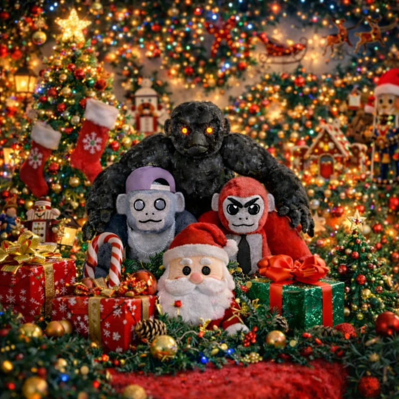 

2026 New Scary Baboon Plush Toy Soft Stuffed Doll Horror Game Character Collectible Room Decoration Kids Easter Gift