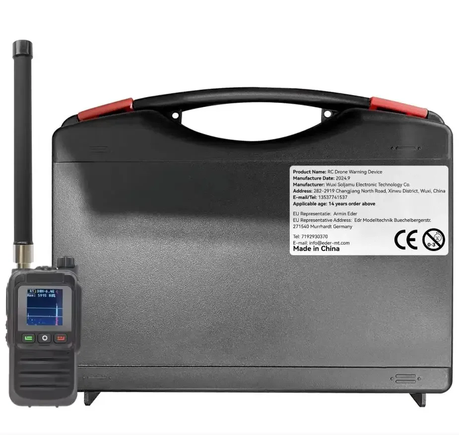 SmCpFPV Drone Detector Anti Drone Defense System 30Mhz-6400Mhz Detectionrange Supports Russian And English Language Handheld Ala
