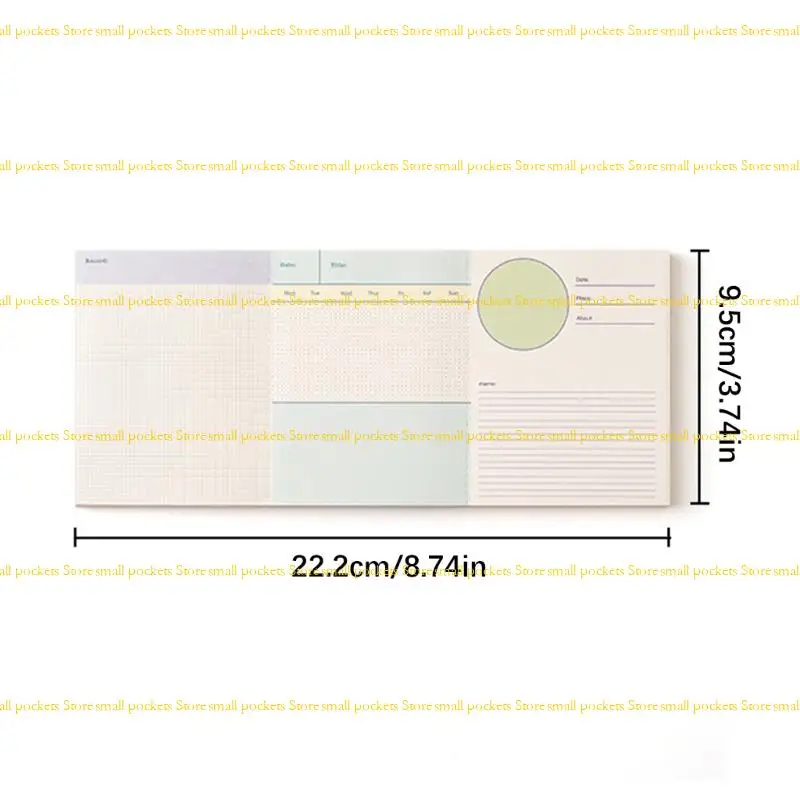 R1WD – bloc-notes à doublure adhésive, carnet notes polyvalent pour l'écriture bureau