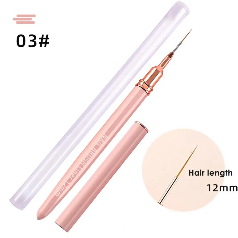 Nail Pen Liner  Convenient Comfortable Grip Acrylic Rod  Nail Art Liner Brush Pen Beauty Tool