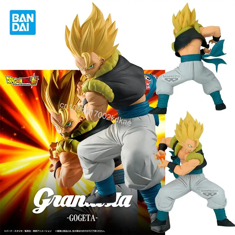 En stock BANPRESTO Dragon Ball Super Grandista-GOGETA Original Anime figura modelo juguete colecciones adornos de escritorio regalo