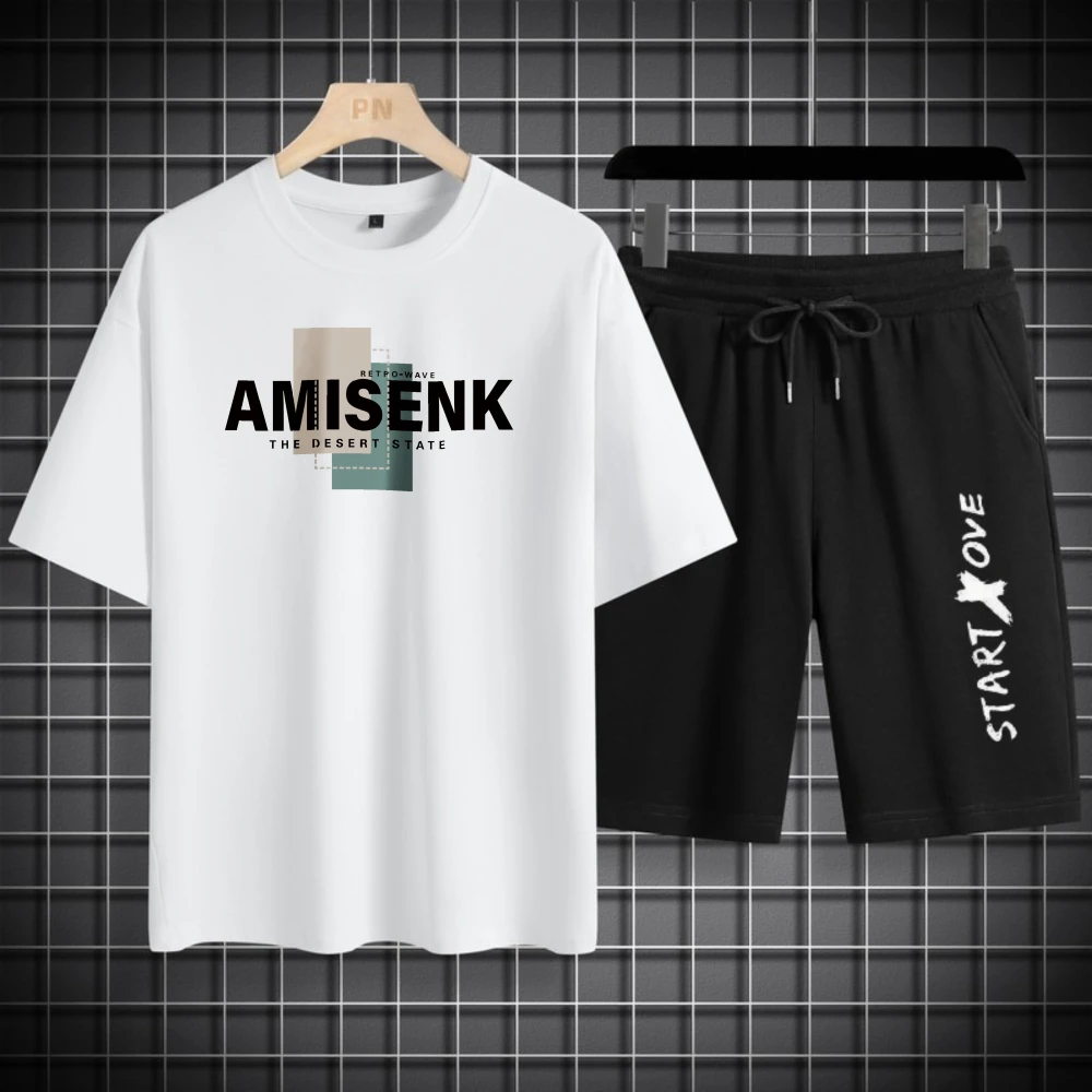 

1pcs Men's t-shirt Sets 2026 Spring/Summer Graphic two-piece set Y2k tracksuits men's sports suit 3D Printed 2 piece set