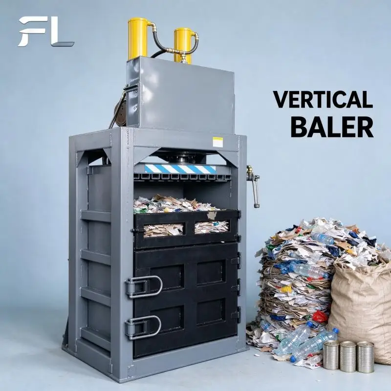 Hydraulic Baler Horizontal Recycling Baling Press Continuous Working for Plastic Film Agricultural Straw Baling