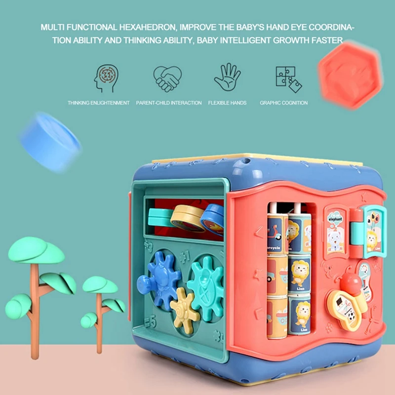 

Детские игрушки кубик для игр шестисторонняя коробка форма подходит для развития младенцев обучающая игрушка для детей