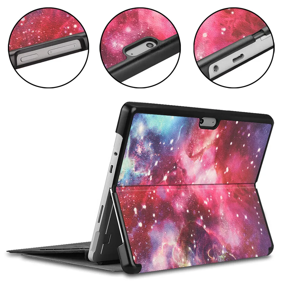 Ímã ultra fino dois dobrável flip capa para superfície pro 8 caso de couro do plutônio com funda kickstand para superfície pro 9