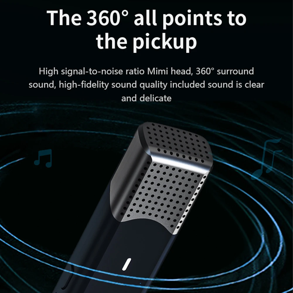 Lewinner – Mini Microphone Lavalier sans fil, Portable, professionnel, réduction de bruit, pour iPhone, avec boîte de chargement