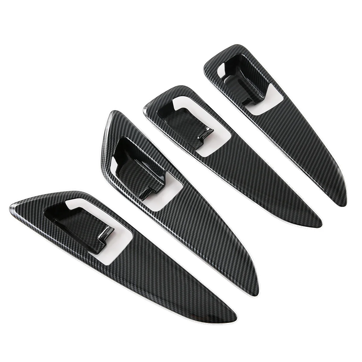 

For Mitsubishi Eclipse Cross 2018 2019 2020 2021 2022 ABS Carbon Fiber Interior Door Handle Surrounds Cover Accessories