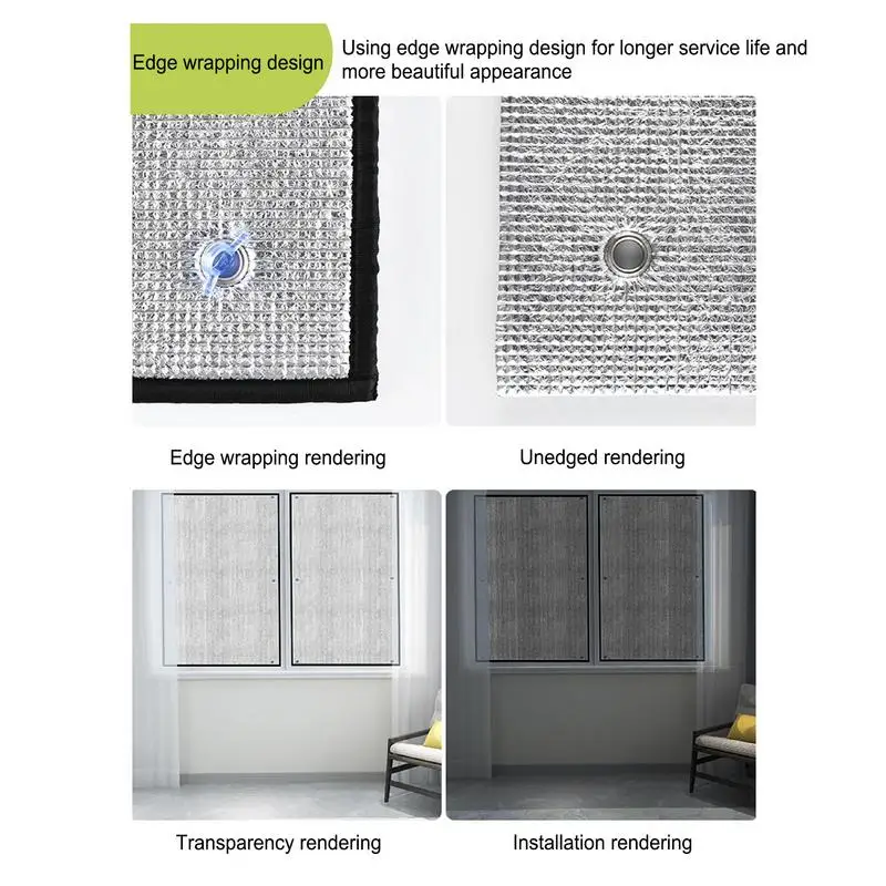 Double Sided Aluminum Foil Film RV Window Insulation Film Auto Insulation Heat Shield Roof Wall RV Car Interior Accessories