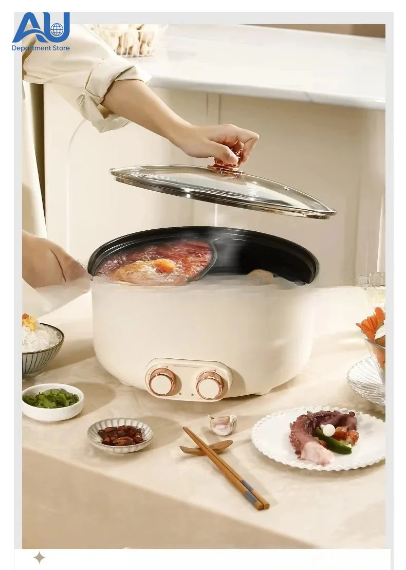 Multifunctional newly upgraded electric heating pan, non-stick frying and stirring