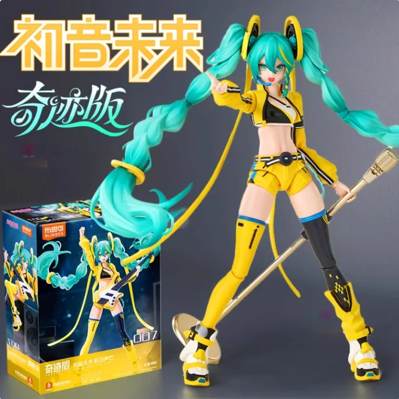 

2025 Новая оригинальная аниме-фигурка Blokees Miracle Version-Hatsune Miku Jumping Sound, экшн-фигурка, трендовые игрушки, сборная модель, подарки