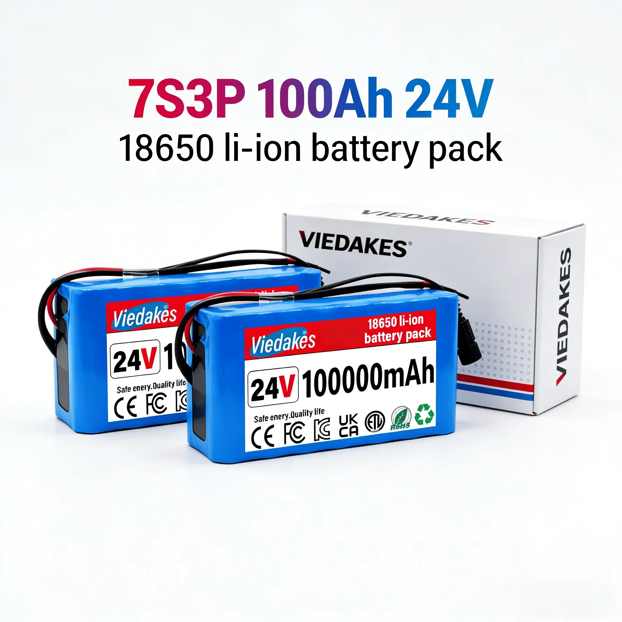 

100% 24V 100Ah Lithium Battery with 29.4V 1A Charger, 24V Rechargeable Battery for DIY Projects✅