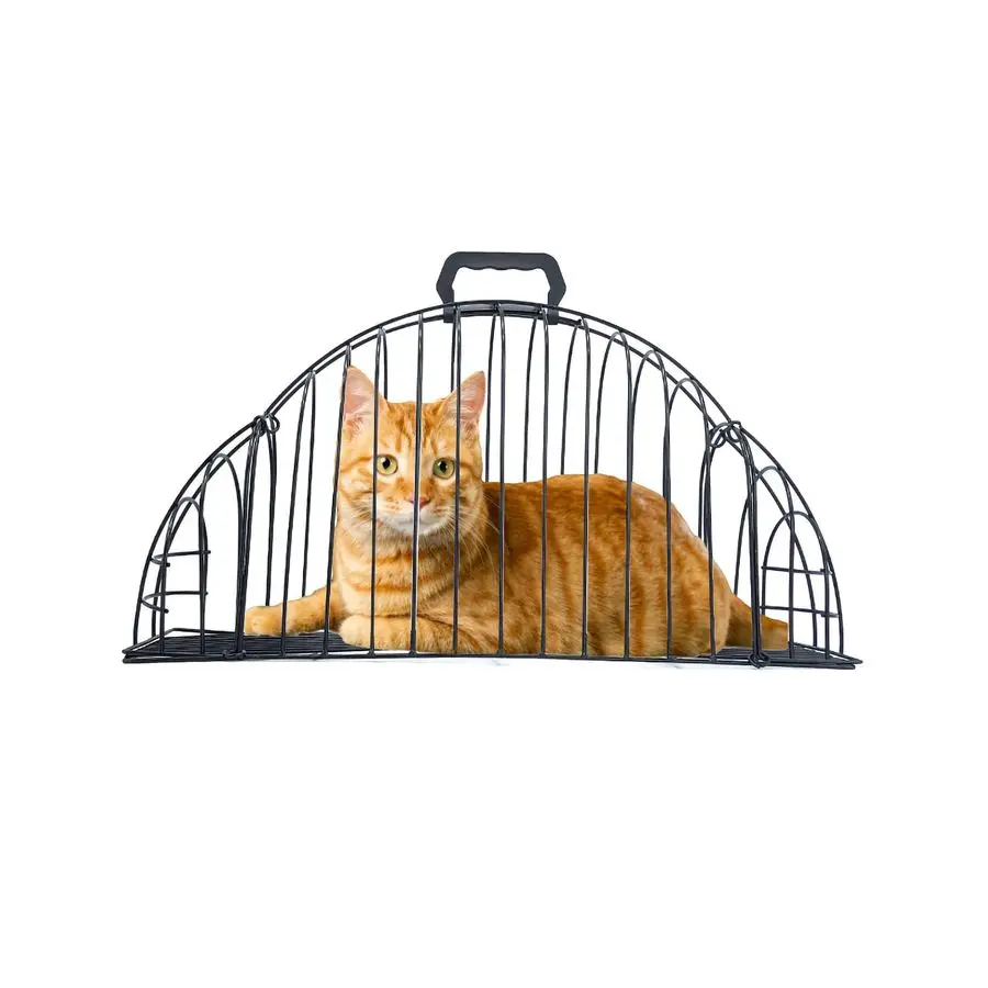 

Metal Cat Bathing Cage,ScratchResistant Grid,Dual Doors,Portable Shower Cage with Carry Handle for Small Cats Small