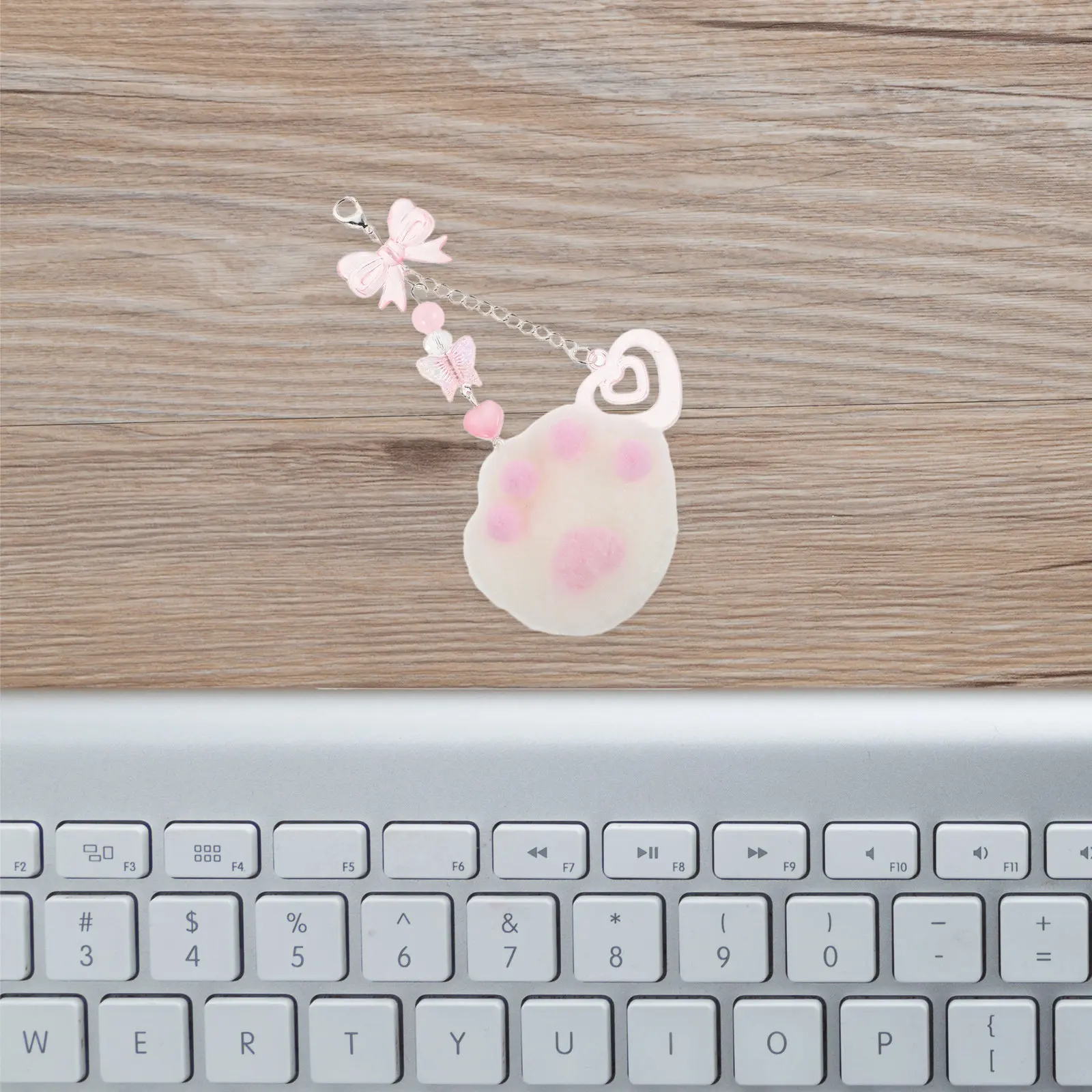 Bow Keychain Phone Charm Decorative Keyboard Accessory Mechanical Strap Accessories