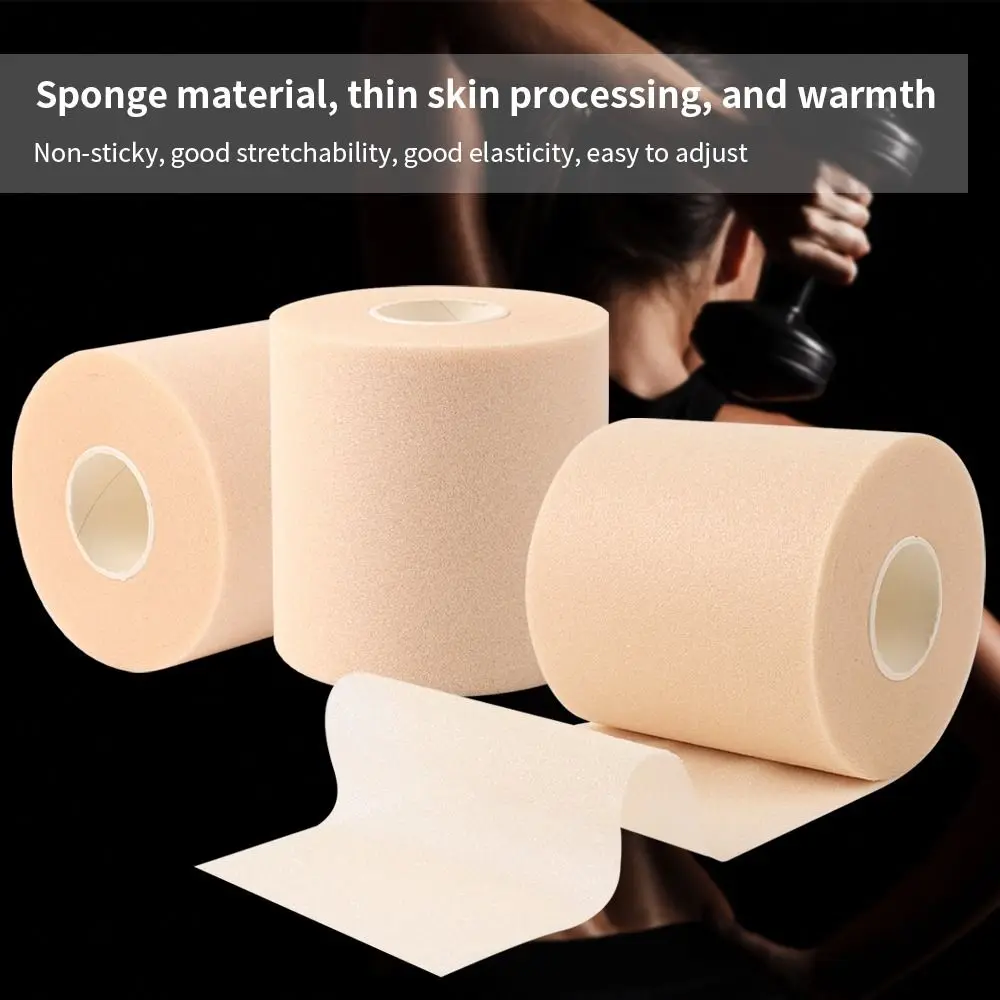 6cm*20m 7cm*27m Foam Sports Tape Athletic Tape Underwrap Pre Wrap Sponge Tape Skin Color Non-adhesive Foam Bandage