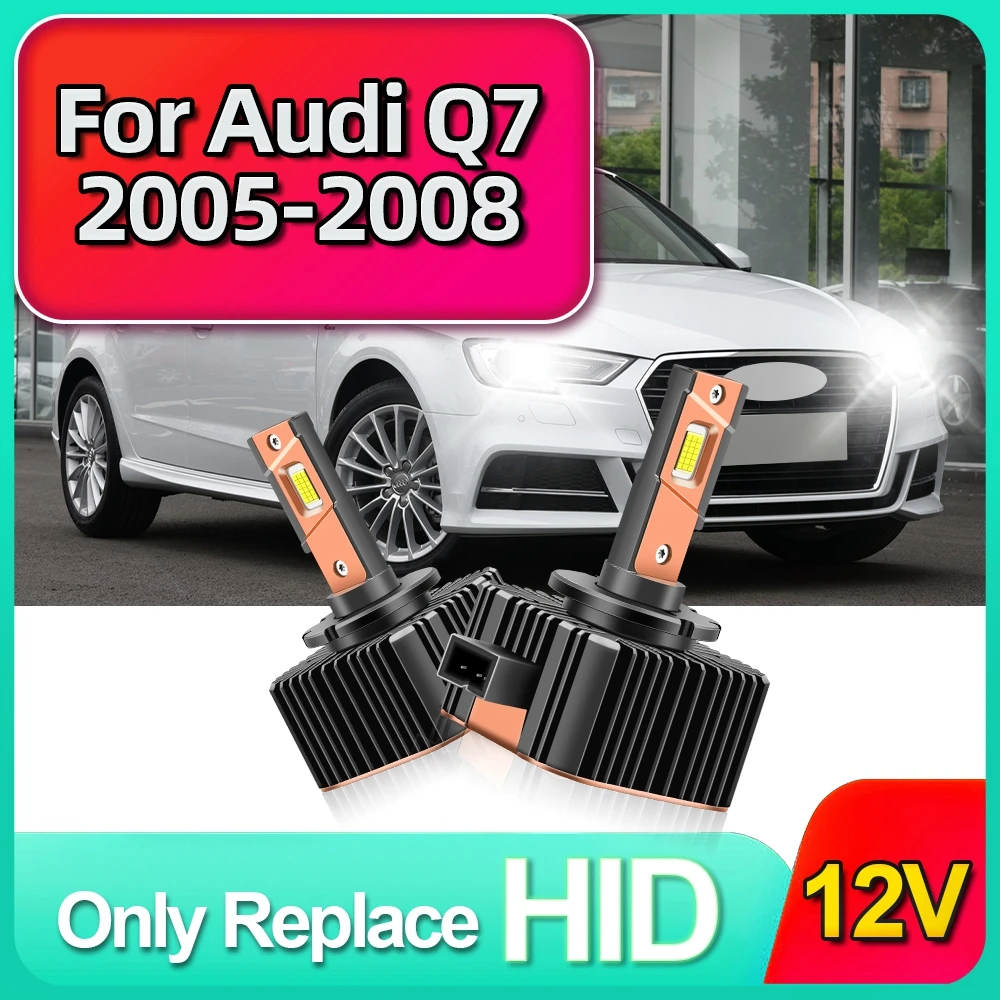 Turbo Car Headlamps 35000LM 12V HID to D1S LED Canbus Headlights 55W/Bulb 110W/Pair Plug&Play For Audi Q7 2005 2006 2007 2008