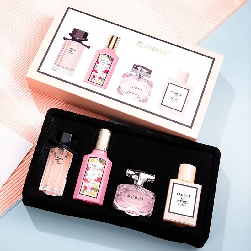 Floral Scent Perfume Gift Box 110ml Four Piece Set духи Lasting Fragrance Floral Scent Pheromone Eau De Parfum Floral Fragrance