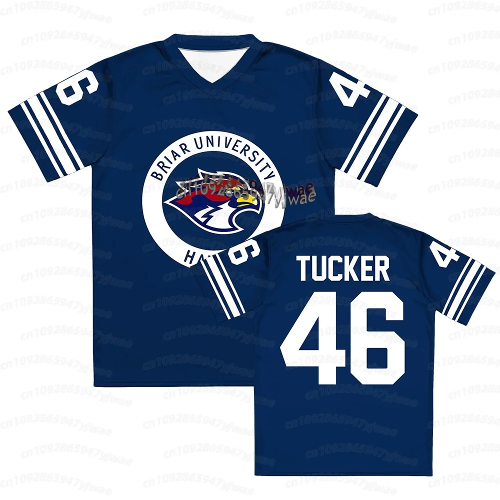 Men Women name tag Tees Off Campus Briar University Jersey Graham 44 22 DI LAURENTIS 66 Tucker46 T-shirt V-neck Short Sleeve TOP image 2