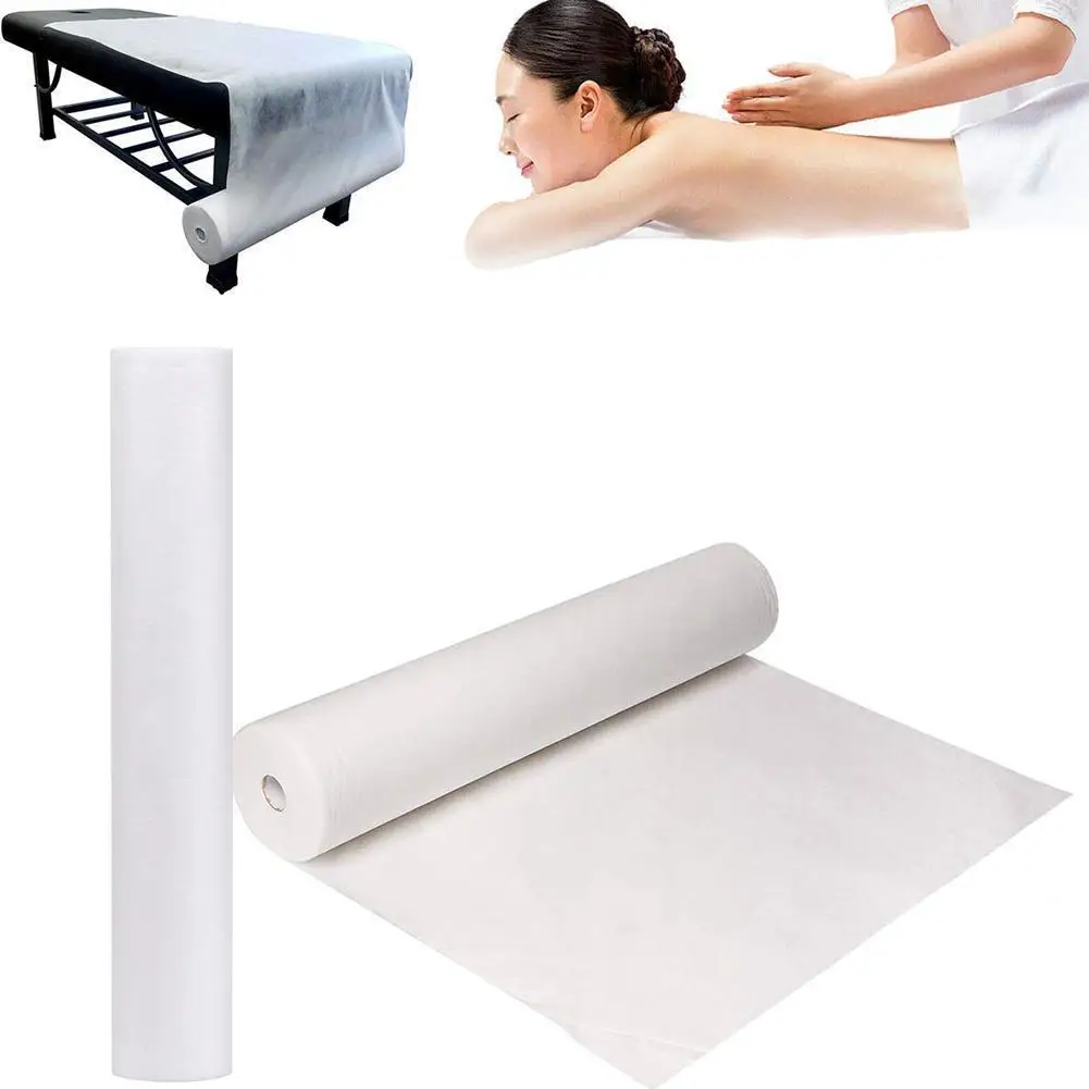 Colchão de massagem descartável Spa, lençóis de salão, encosto de cabeça não tecido, rolo de papel, tampa de mesa, tatuagem, 50pcs