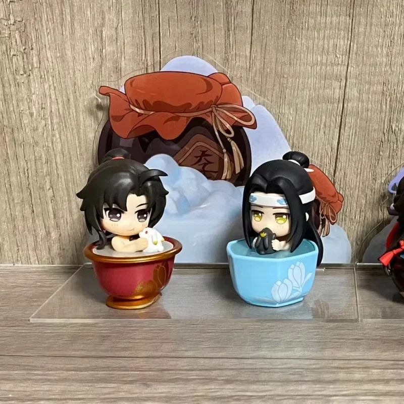 Hot Modaozushi Figure Toys Patriarch Of Magic Dao Summer Song Q Version Pvc Model Decoration Wei Wuxian Lan Wangjji Toys Doll