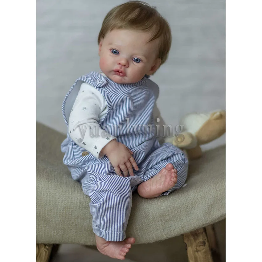 45cm Reborn Baby Cotton Body Doll Noworodek Rozmiar Ręcznie robione Ręcznie korzone włosy Widoczne żyły Lalki