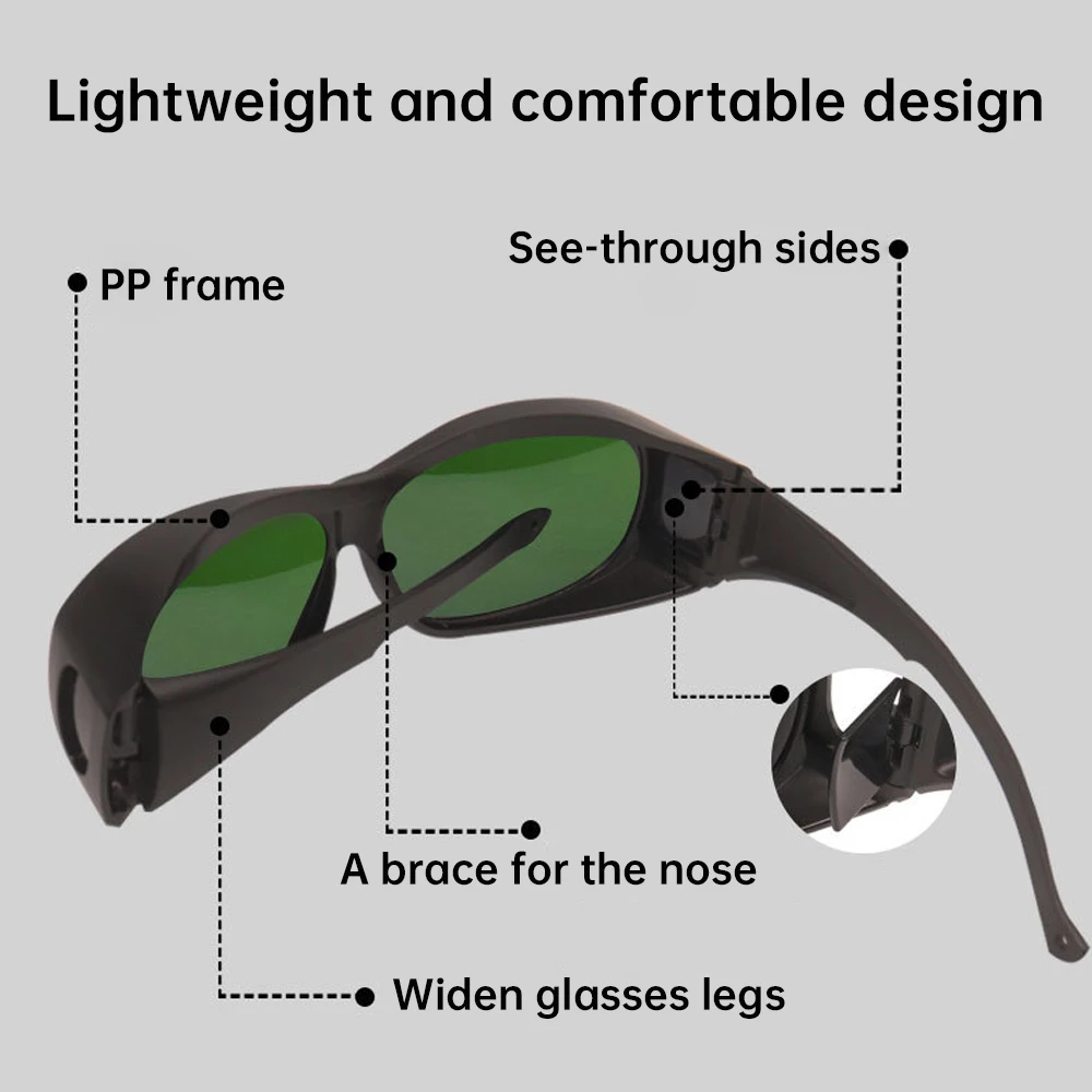 Lunettes de sécurité IPL UV400, 200-2000nm, lunettes de protection laser, lunettes de sécurité pour la santé, le personnel de cosmétologie