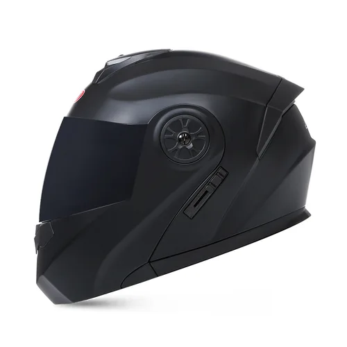 Imagen 2 del producto Casco de motocicleta abatible hacia arriba para hombres y mujeres, Casco de seguridad para descenso, carreras de Motocross, Modular, personalizado, de cara completa, aprobado por DOT
