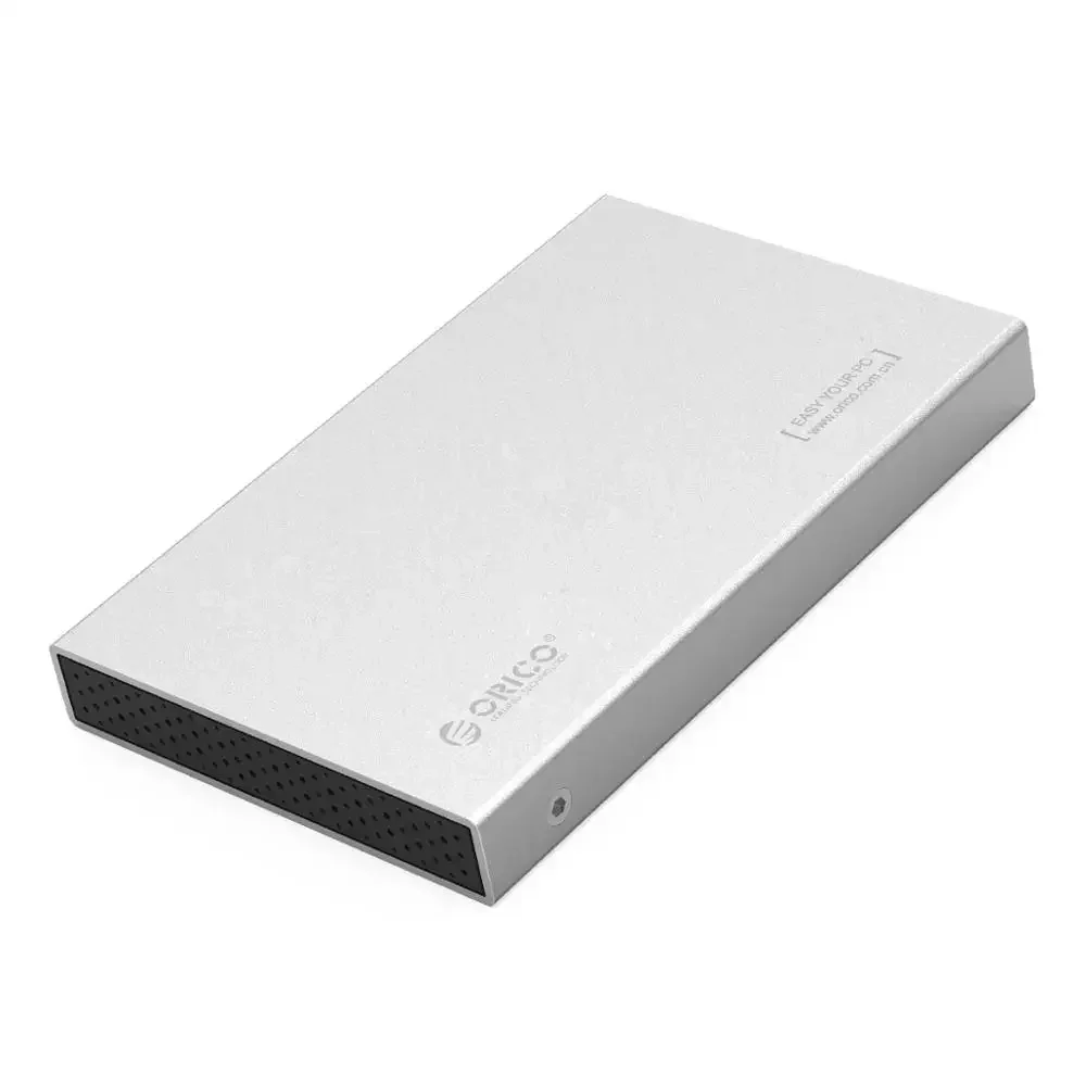 ORICO aluminium behuizing voor harde schijf, 2,5 inch HDD-behuizing, SATA naar USB 3.0, externe harde schijf, geschikt voor 2,5 inch HDD/SSD, ondersteunt UASP.