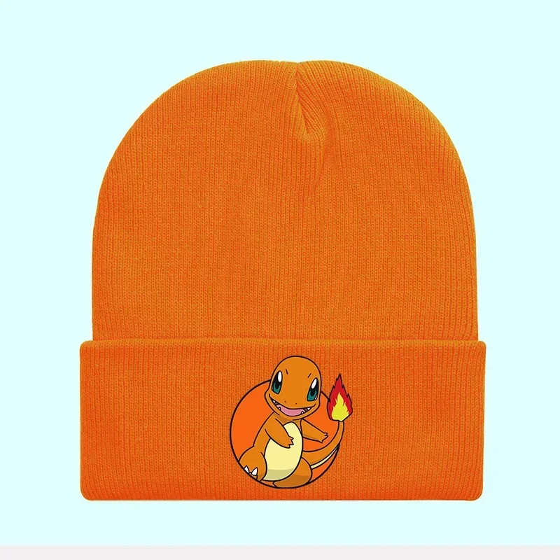 البوكيمون بيكاتشو محبوك قبعة القبعات الكرتون المطبوعة بيني أنيمي الشكل الشتاء قبعة صوفية طفل الفتيان الفتيات بونيه هدية عيد ميلاد