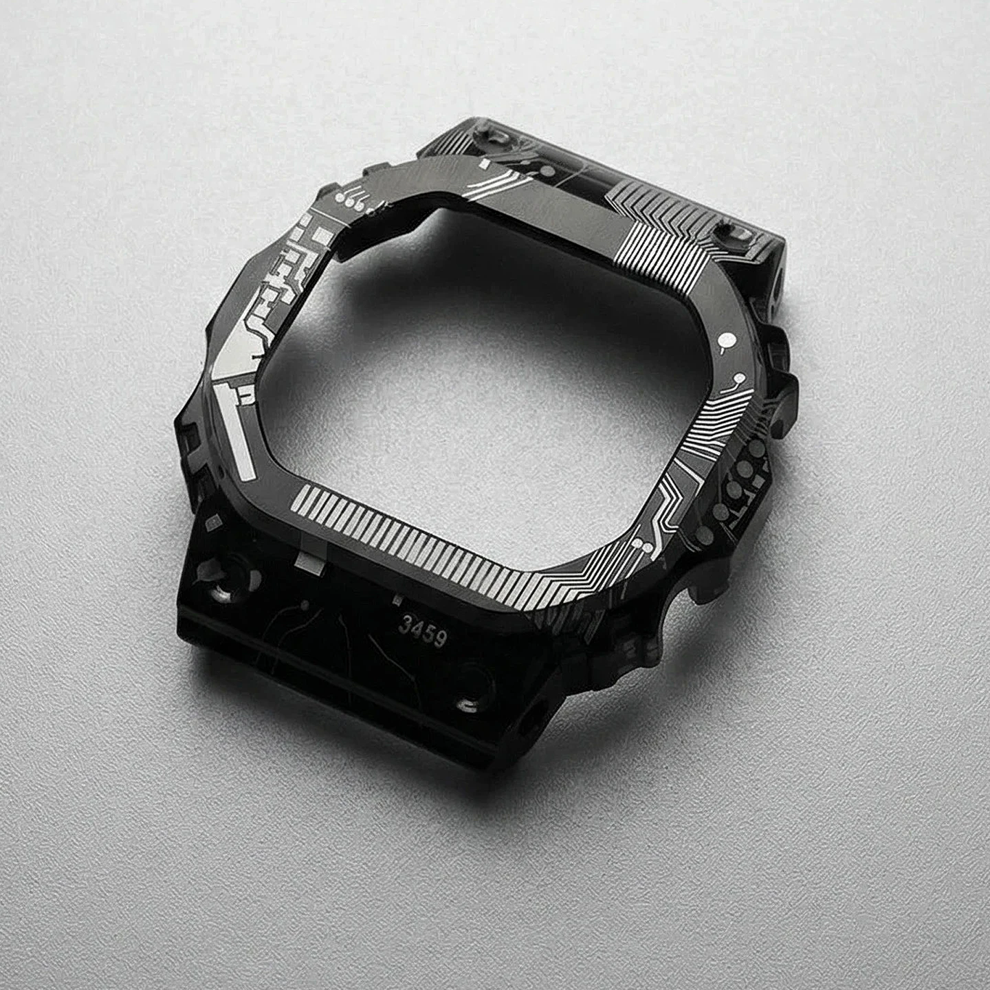 DW5600 Circuit Board Titanium Alloy Strap+Case Modification Accessories for Casio Square Series Modified Stainless Steel GWM5610
