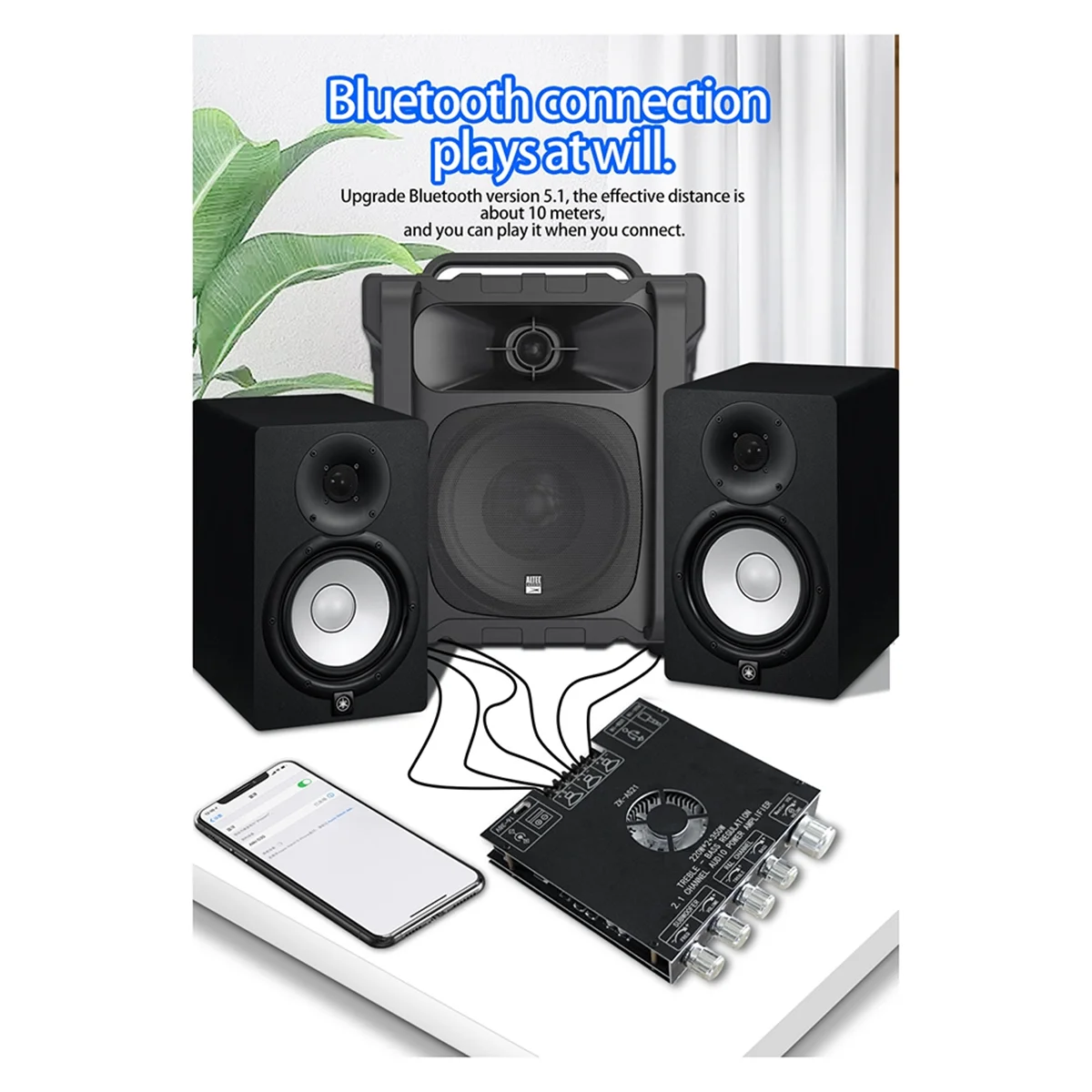 

【Подключение цены】Плата цифрового усилителя Bluetooth