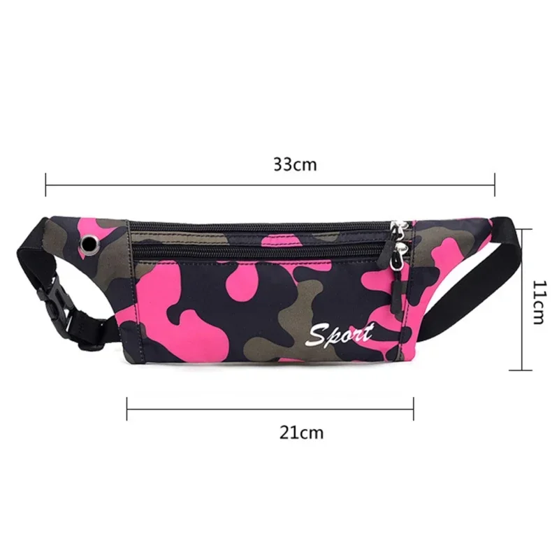 Men Outside Sport Waist Bags Waterproof Phone Belt Fanny Pack Travel Camouflage Bum Bag for Boys Girls Casual Walking Chest Pack