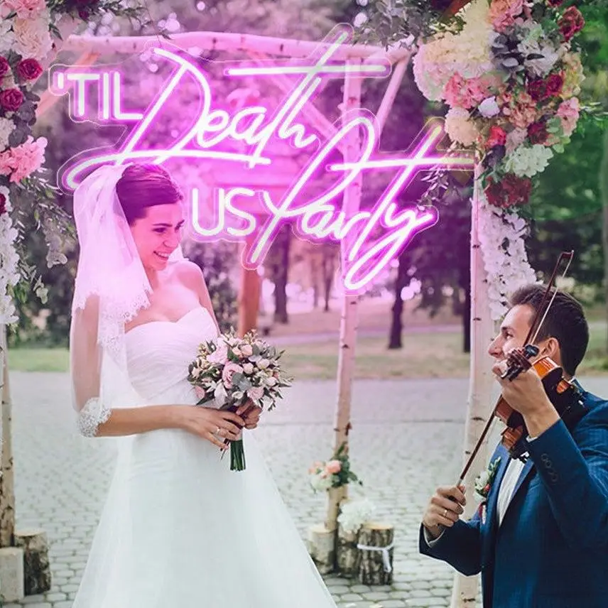 Til Death DO US Party Neon Sign Flex Led Neon Light Sign Led Custom Led Neon Sign For Room Decoration Wedding Party