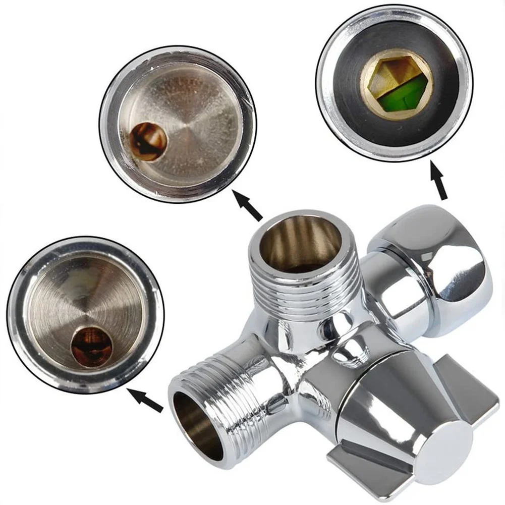 

4 Way Copper Shower Diverter Valve 1/2 Inch Water Splitter Water Valve Wall Mounted Brass Diverters Adapter For Shower Kits