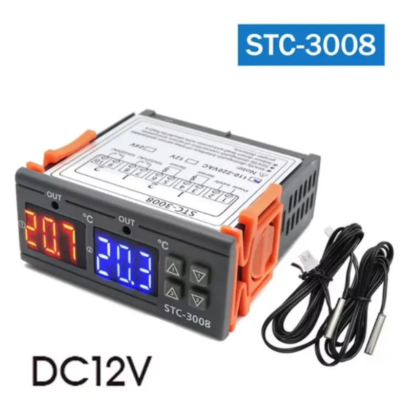 Temperature controller STC-1000 STC-3008 12V 24V 220V electronic digital display microcomputer temperature controller switch